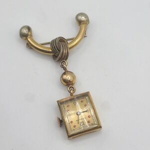 Vintage Lapel Watch Brooch Gold Filled Avalon Not Working